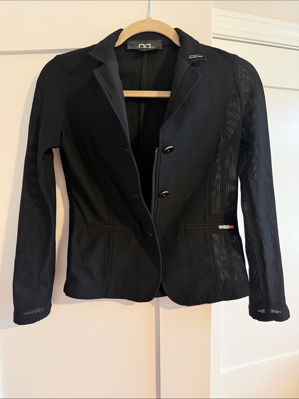 Kids Black Mesh Blazer Jacket - Italian Style